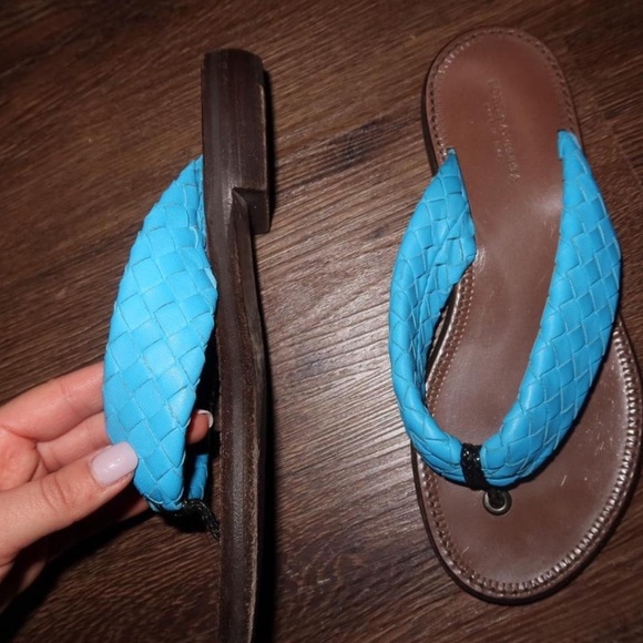 Bottega Veneta Blue Braided Sandals - Picture 2 of 2